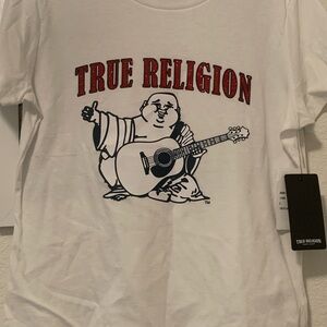 True Religion White Short Sleeve Tee Casual